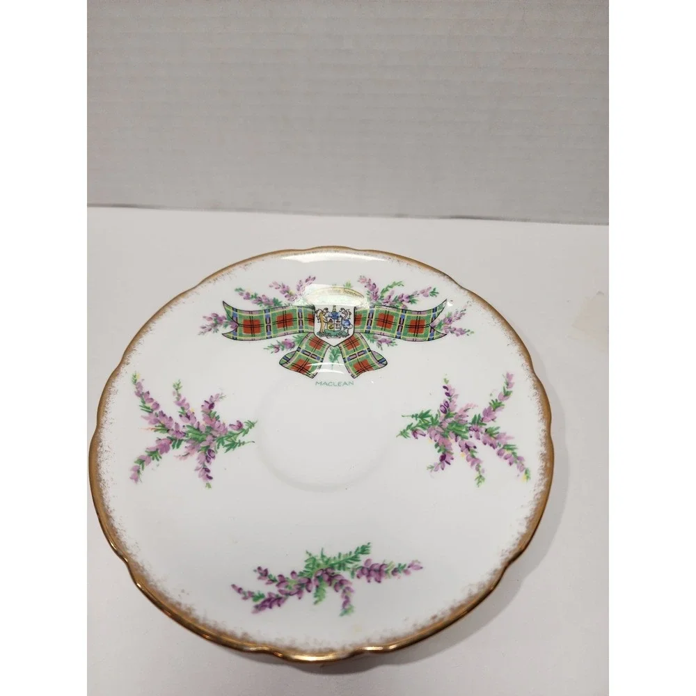 Vintage Royal Stafford Tartan Series teacup and saucer MacLean family Bone China
